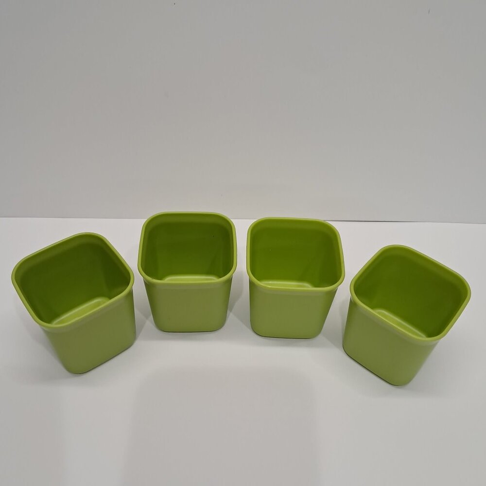 Tupperware Green 2 oz Stackable Containers | Set of 4